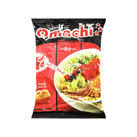 Mì khoai tây Omachi xốt bò hầm gói 80g
