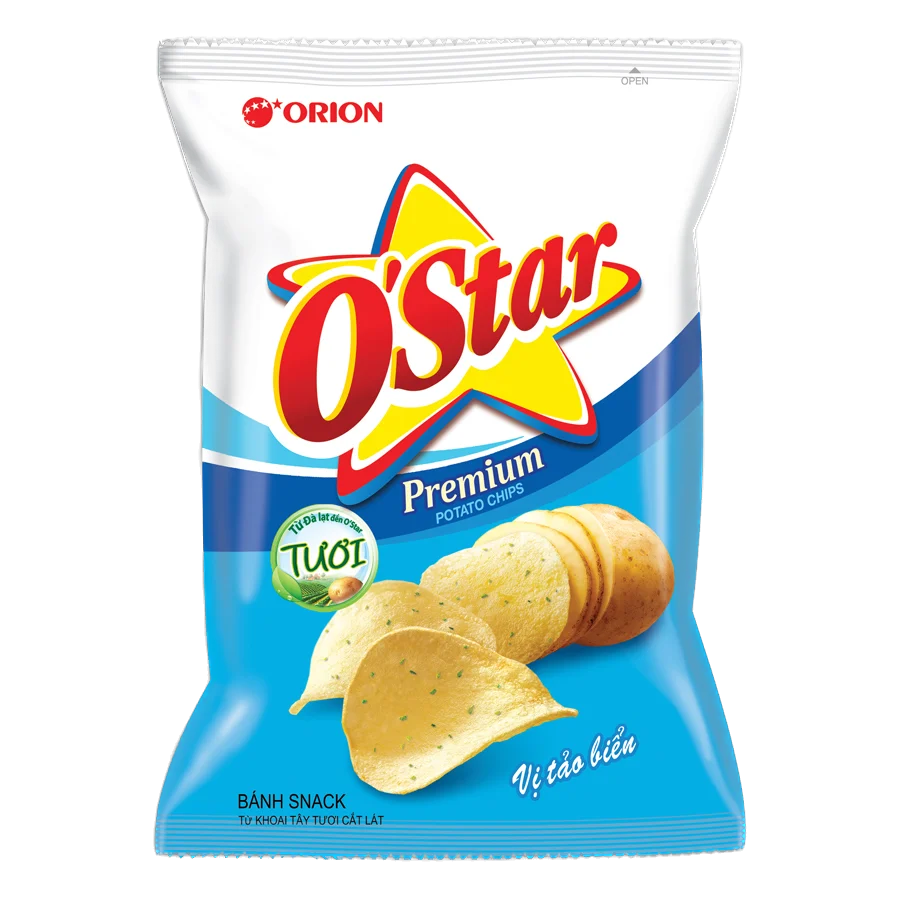 Snack khoai tây vị tảo biển O'Star gói 32g